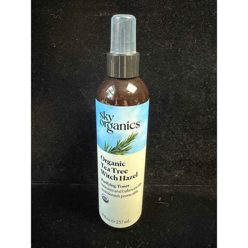 Sky Organics Organic Tea Tree Witch Hazel Purifying Toner 8oz Facial Mist Spray
